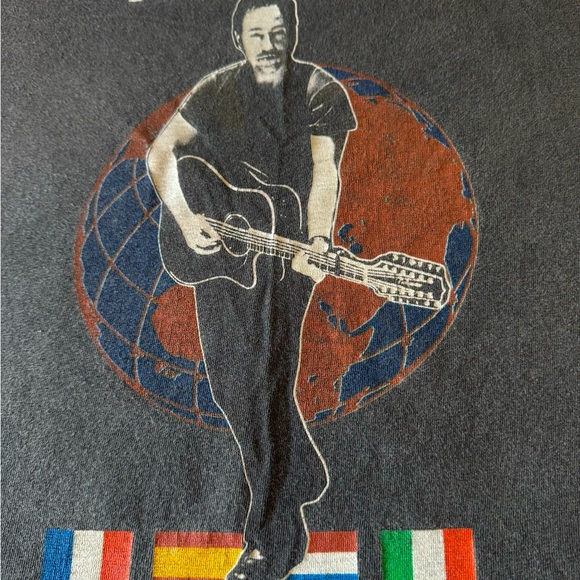 Vintage Bruce Springsteen World Tour Graphic T-Shirt - Black EUC - Picture 2 of 6